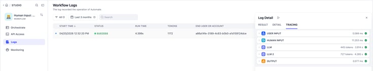 Workflow Log Details