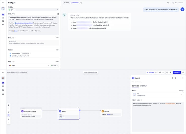 Calendly Agent in Workflow