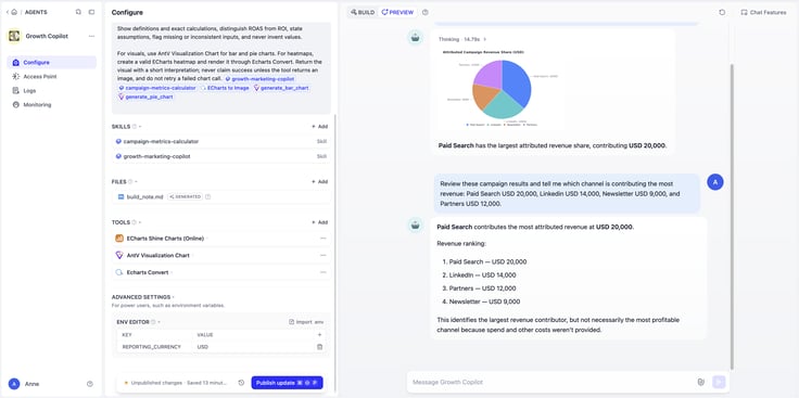 Preview with Pie Chart