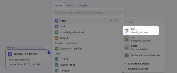 Add Agent to Workflow